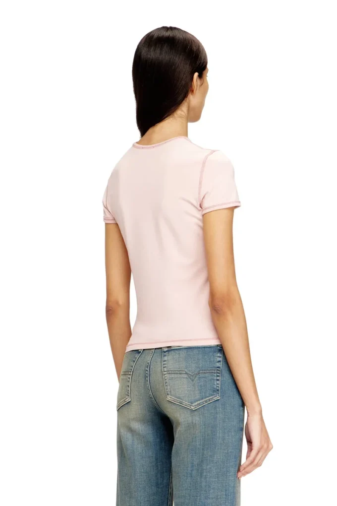 t-uncuties-long-s5 Slim T-shirt with heart print and studs t-uncuties-long-s5 Slim T-shirt with heart print and studs