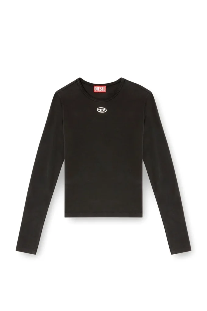 t-uncutieslong-ls-od Cotton sweater with Oval D logo t-uncutieslong-ls-od Cotton sweater with Oval D logo