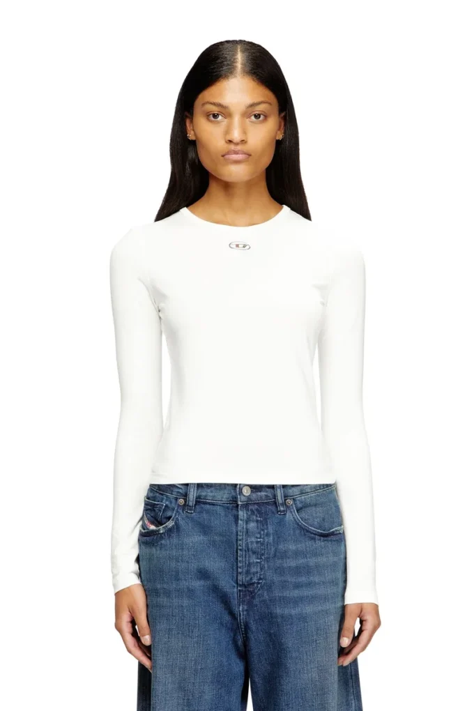 t-uncutieslong-ls-od Cotton sweater with Oval D logo t-uncutieslong-ls-od Cotton sweater with Oval D logo