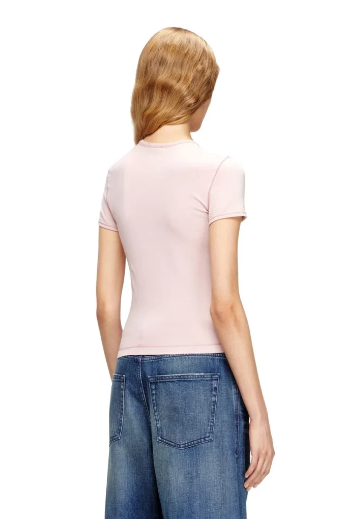 t-uncutieslong-od Slim-fit T-shirt with metallic Oval D t-uncutieslong-od Slim-fit T-shirt with metallic Oval D