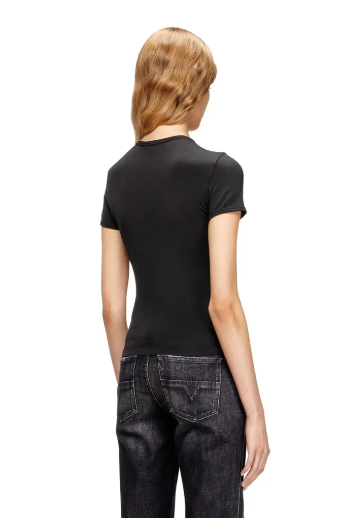 t-uncutieslong-od Slim-fit T-shirt with metallic Oval D t-uncutieslong-od Slim-fit T-shirt with metallic Oval D