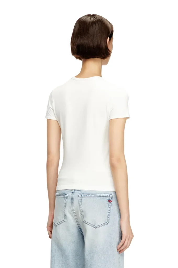 t-uncutieslong-od Slim-fit T-shirt with metallic Oval D t-uncutieslong-od Slim-fit T-shirt with metallic Oval D