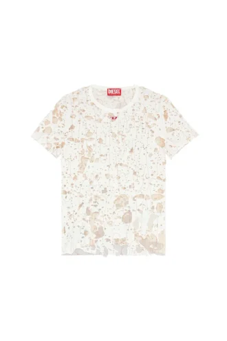 t-uncyna Tulle T-shirt with destroyed jersey