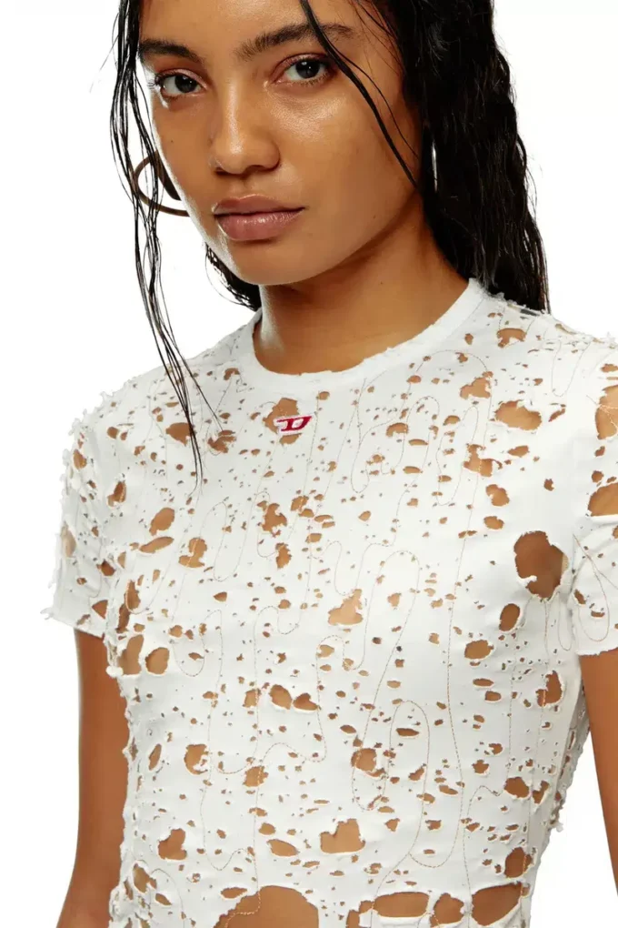 t-uncyna Tulle T-shirt with destroyed jersey t-uncyna Tulle T-shirt with destroyed jersey