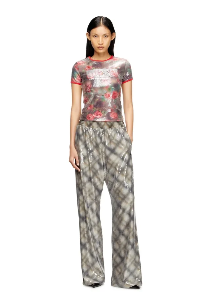 t-unkyel Skinny floral print jersey top with sequins t-unkyel Skinny floral print jersey top with sequins