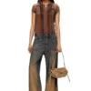 t-unrawy Henley T-shirt with peel-off effect t-unrawy Henley T-shirt with peel-off effect