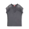 t-unrawy Henley T-shirt with peel-off effect t-unrawy Henley T-shirt with peel-off effect