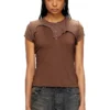 t-unrawy Henley T-shirt with peel-off effect t-unrawy Henley T-shirt with peel-off effect