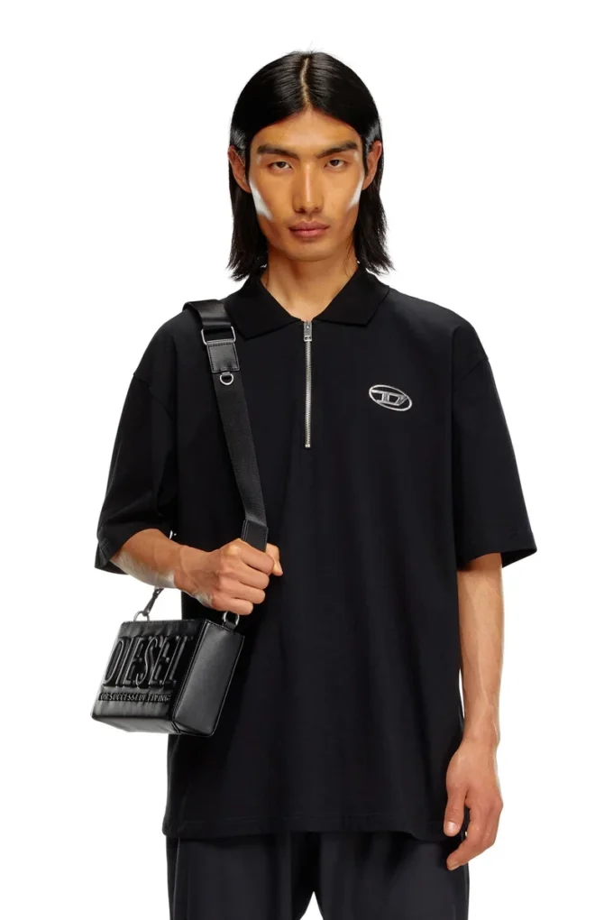 t-vor-od Polo shirt with half zip t-vor-od Polo shirt with half zip