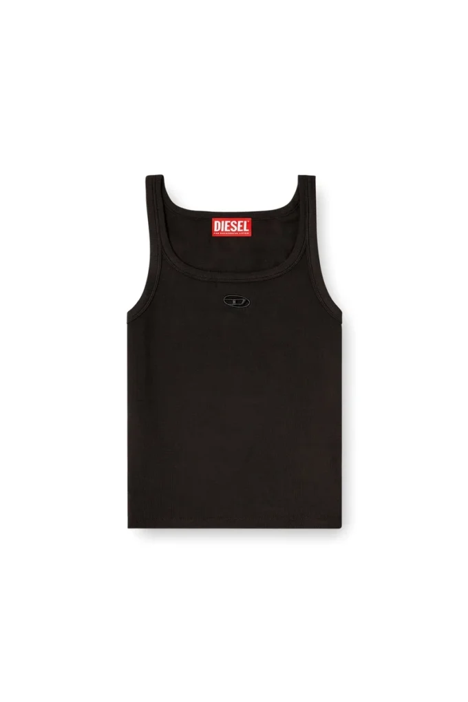 t-wife-od Slim tank top with laser-cut Oval D t-wife-od Slim tank top with laser-cut Oval D
