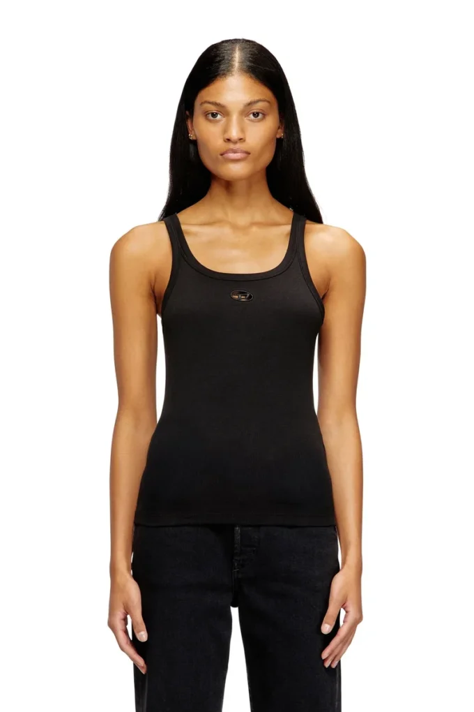 t-wife-od Slim tank top with laser-cut Oval D t-wife-od Slim tank top with laser-cut Oval D