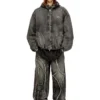 thugjack Hooded jacket in faded denim thugjack Hooded jacket in faded denim