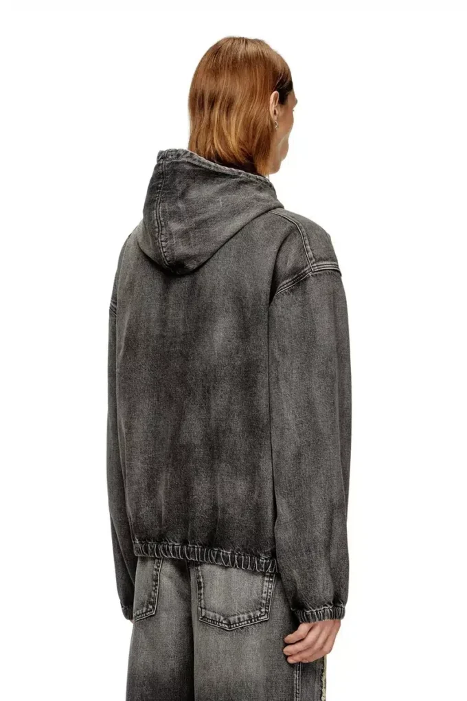 thugjack Hooded jacket in faded denim thugjack Hooded jacket in faded denim