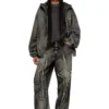 thugjack Hooded jacket in faded denim thugjack Hooded jacket in faded denim
