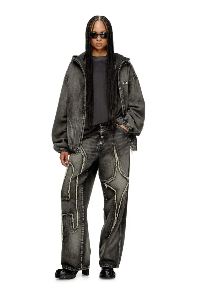 thugjack Hooded jacket in faded denim thugjack Hooded jacket in faded denim