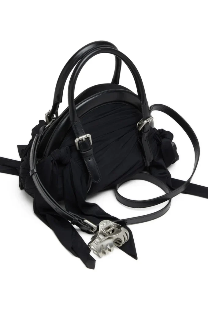 trash-d top handle Trash-D-Bandana handbag in jersey and leather trash-d top handle Trash-D-Bandana handbag in jersey and leather