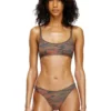 ut-bra-top-utlt Camo bikini top with cut-out logo ut-bra-top-utlt Camo bikini top with cut-out logo
