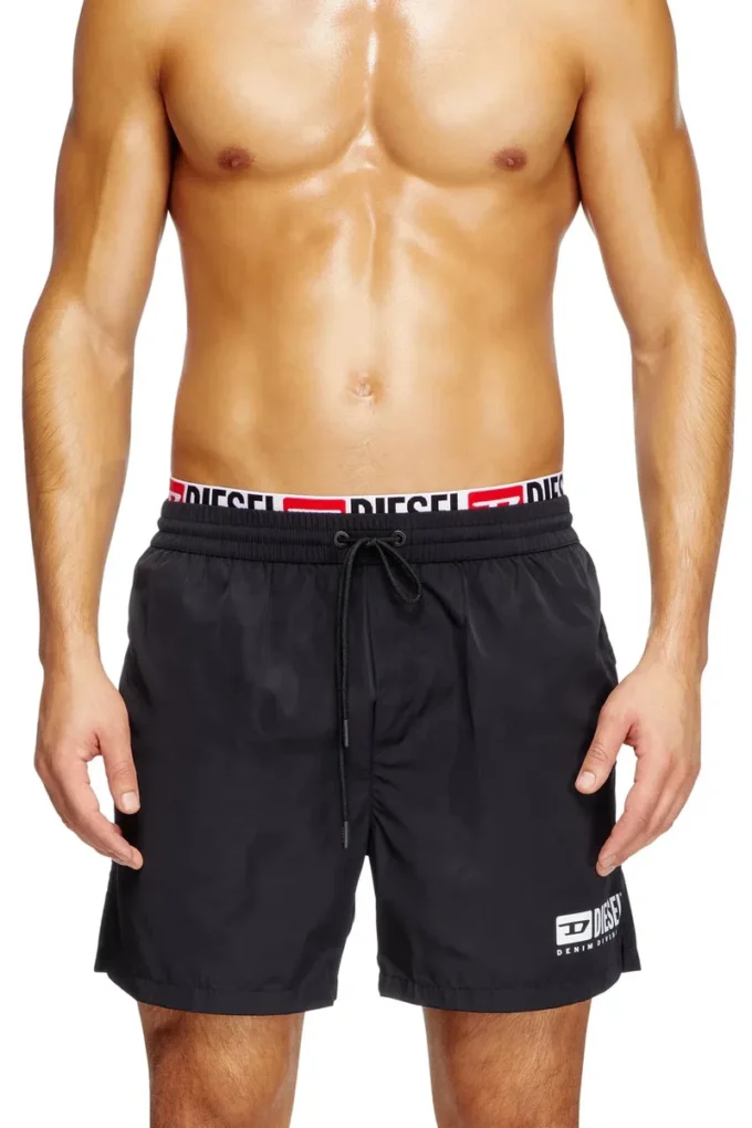 visper-41-d-core Mid-length swim shorts with logo print