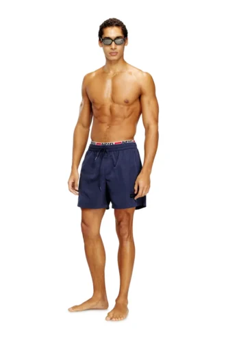 visper-41-d-core Mid-length swim shorts with logo print