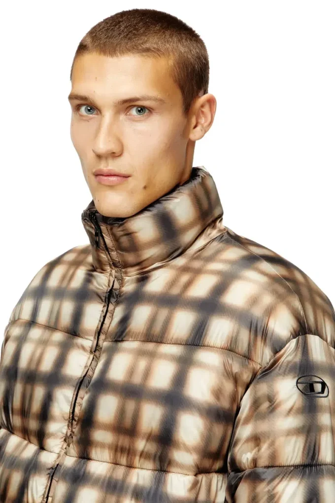 w-bourbon-enbm Reversible padded bomber jacket
