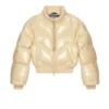 w-crema Quilted-vinyl down bomber jacket w-crema Quilted-vinyl down bomber jacket