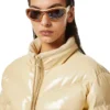 w-crema Quilted-vinyl down bomber jacket w-crema Quilted-vinyl down bomber jacket