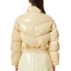 w-crema Quilted-vinyl down bomber jacket w-crema Quilted-vinyl down bomber jacket