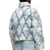 w-histel Puffer jacket in argyle-quilted devoré shell w-histel Puffer jacket in argyle-quilted devoré shell