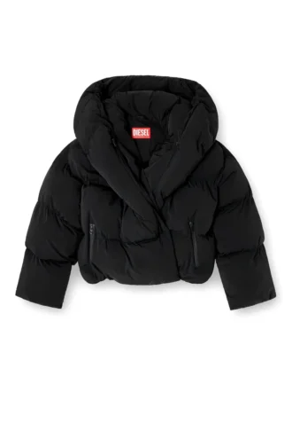 w-iley-t1 Wrap puffer in bi-stretch nylon