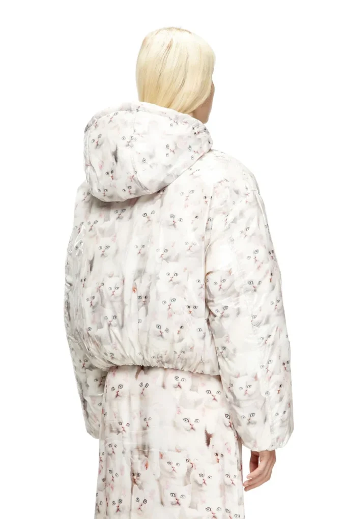 w-inner-r1 Padded jacket with cat print w-inner-r1 Padded jacket with cat print