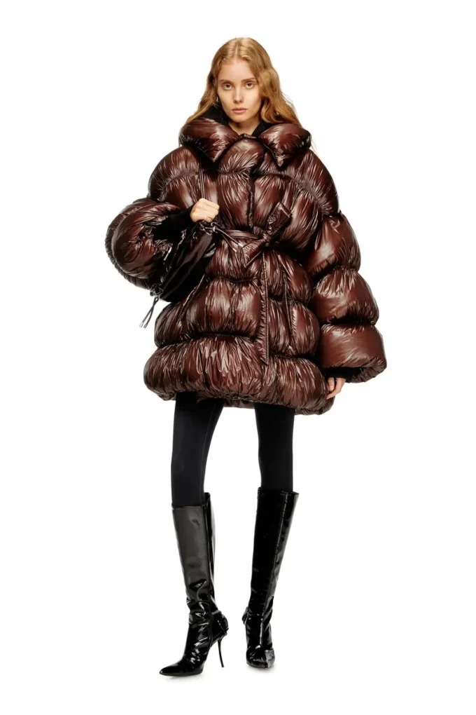 w-inona Short quilted down coat with belt w-inona Short quilted down coat with belt