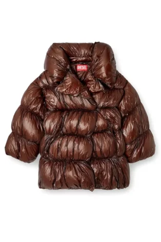 w-inona Short quilted down coat with belt