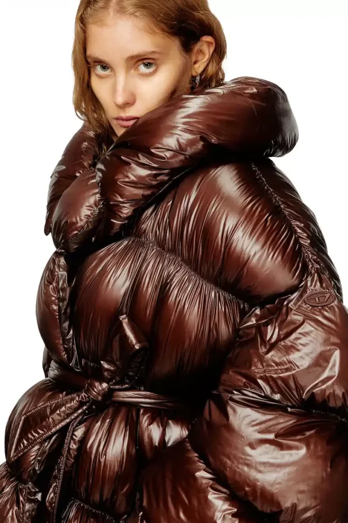 w-inona Short quilted down coat with belt w-inona Short quilted down coat with belt