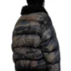 w-johns Puffer jacket in dirt-effect camo denim w-johns Puffer jacket in dirt-effect camo denim