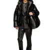 w-myley Hooded puffer jacket in coated fabric