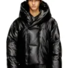 w-myley Hooded puffer jacket in coated fabric