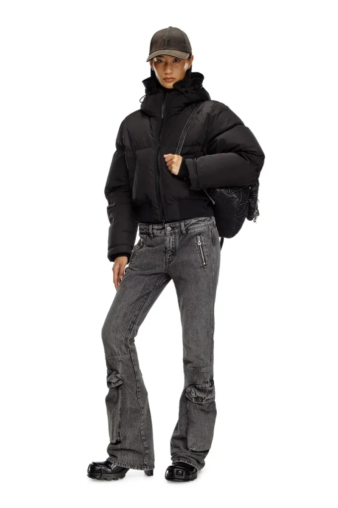 w-peyt-short-new-p1 Hooded down jacket in crinkled nylon w-peyt-short-new-p1 Hooded down jacket in crinkled nylon