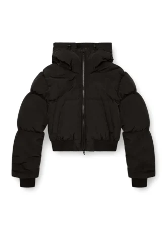 w-peyt-short-new-p1 Hooded down jacket in crinkled nylon