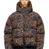 w-spider Hooded puffer jacket with spider print w-spider Hooded puffer jacket with spider print