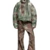 w-thug-jkt-puffy Puffy hooded jacket in camo nylon