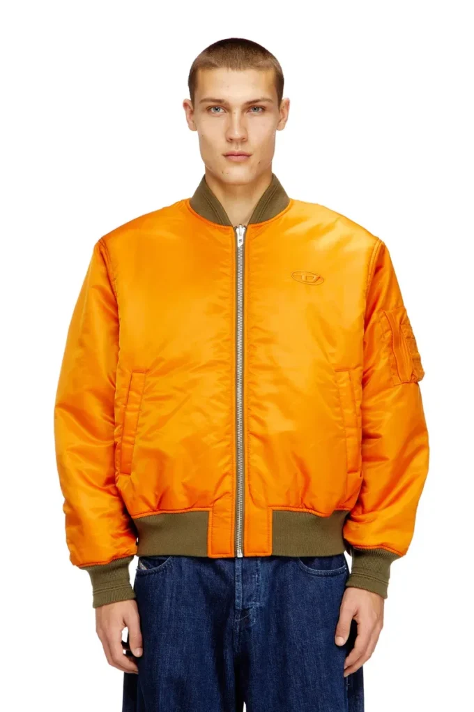 w-type-d1 Padded bomber jacket with Oval D embroidery