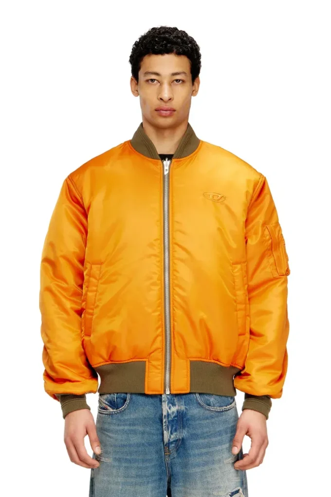w-type-d1 Padded bomber jacket with Oval D embroidery